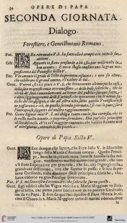 Dialogo Forestiere, e Gentilhuomo Romano