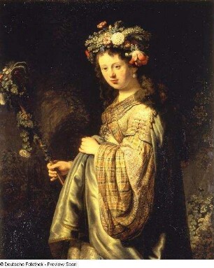 Saskia als Flora