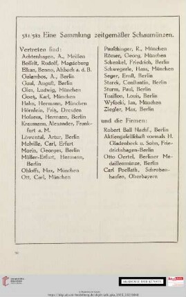 Eine Sammlung zeitgemäßer Schaumünzen