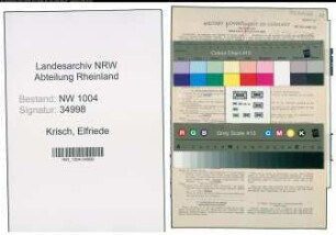 Entnazifizierung Elfriede Krisch , geb. 08.01.1921 (Putzfrau)