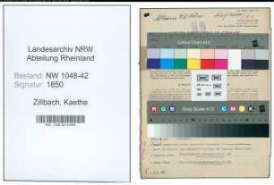 Entnazifizierung Kaethe Zillbach , geb. 21.02.1909 (Kaufmaennische Angestellte)