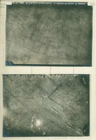 Fotos der Stellungen bei Jungburg östlich von Langemark (2 Luftbilder)
