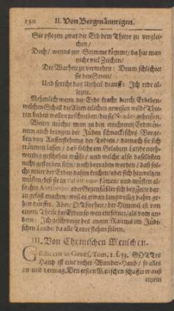 III. Von Chymischen Menschen.