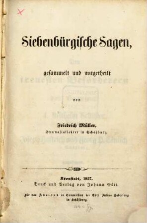 Siebenbürgische Sagen