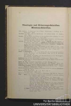 Theologie und Erbauungs-Schriften. Missions-Schriften