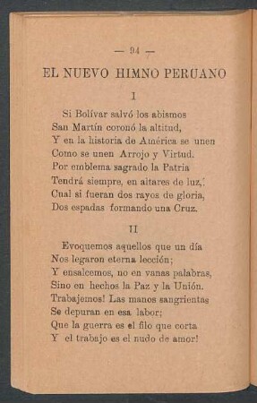 El nuevo himno peruano