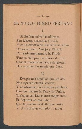 El nuevo himno peruano
