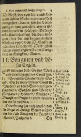 II. Von guten und bösen Engeln.