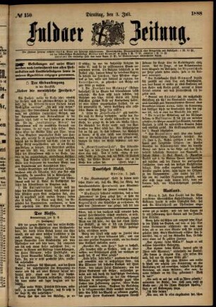 Ausgabe vom Dienstag, den 03. Juli 1888.