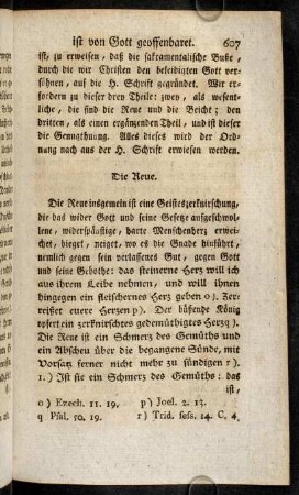 607-625, Die Reue. Beschaffenheiten und Eigenschaften. Nothwendigkeit der Reue. Zergliederung der Reue.