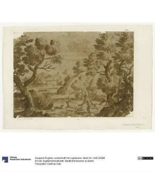 Landschaft mit Jagdszene