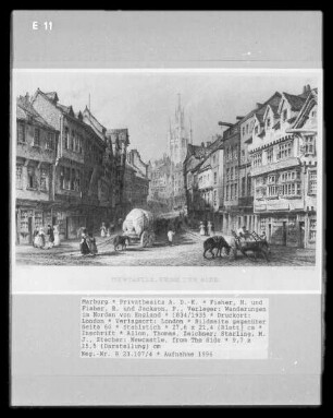 Wanderungen im Norden von England, Band 2 — Bildseite gegenüber Seite 60 — Newcastle, from The Side