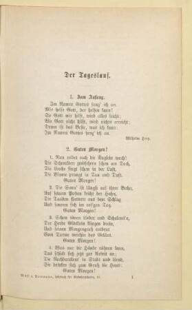 Der Tageslauf