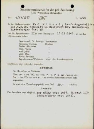 Mützel, Karl