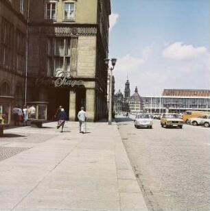 Dresden. Altmarkt Westseite und Kulturpalast