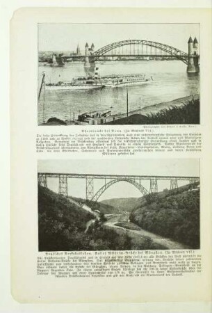 Deutsches Verkehrsleben. Kaiser Wilhelm-Brücke bei Müngsten. (Zu Abschnitt VII.)