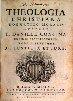 Theologia Christiana Dogmatico-Moralis, 7. De Iustitia Et Iure