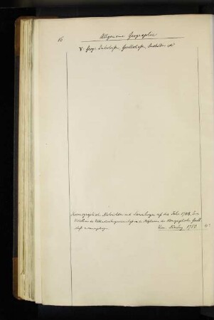 V: Geogr. Zeitschriften, Gesellschaften, Anstalten etc.