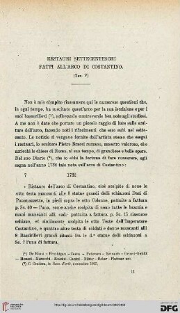 46.1918: Restauri settecenteschi fatti all'arco di Costantino