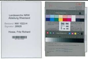 Entnazifizierung Fritz Richard Hosse , geb. 09.02.1909 (Kaufmaennischer Angestellter)