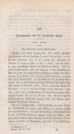 385-408 Frohschammer und der apostolische Stuhl : dritter Artikel