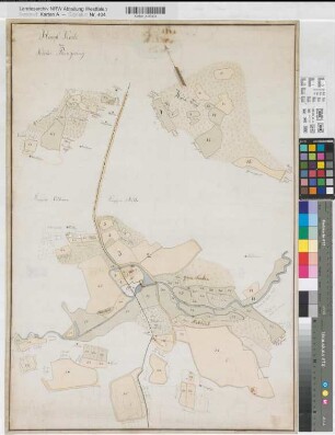 Rengering (Ostbevern) Kloster Rengering Lageplan und Ländereien um 1820 (1 : 5600) 49 x 70 kol. Zeichnung KSM Nr. 255
