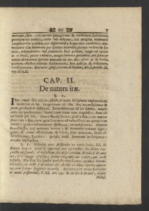 Cap. II. De natura irae