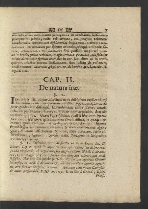 Cap. II. De natura irae
