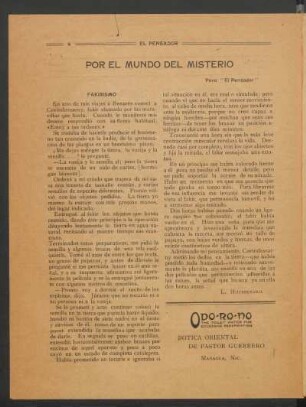 Por el mundo del misterio : Fakirismo