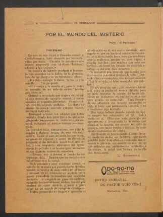 Por el mundo del misterio : Fakirismo