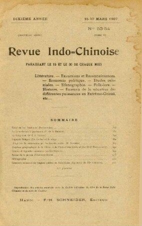 15-30 Mars 1907. Nos. 53-54.