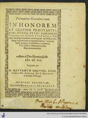 Poëmation Gratulatorium