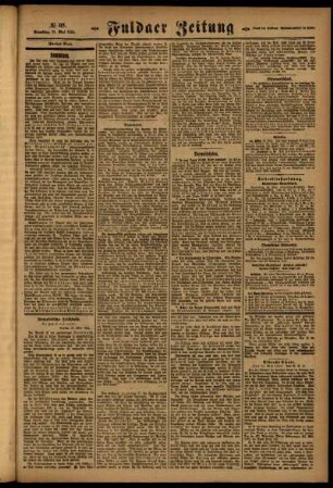 Zweite Ausgabe vom Samstag, den 21. Mai 1921.