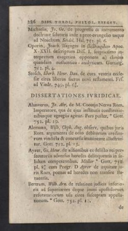 Dissertationes Iuridicae