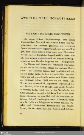 Zweiter Teil: Schauspieler