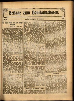 Zweite Ausgabe vom Sonntag, den 19. November 1905.