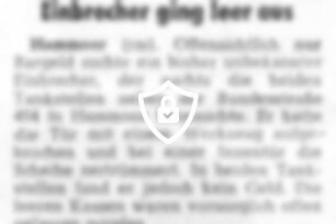 Einbrecher ging leer aus