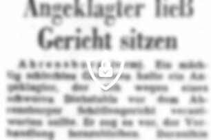 Angeklagter ließ Gericht sitzen