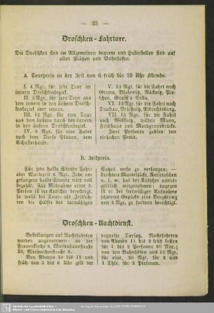 Droschken-Nachtdienst