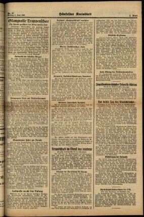 Zweite Ausgabe vom Montag, den 05. Juni 1939.
