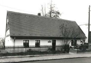 Borsdorf. Gemeindebibliothek, Leipziger Straße 5. Straßenansicht
