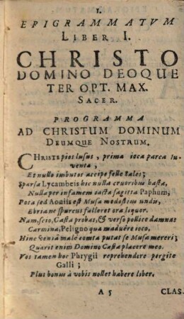 Jacobi Bidermanni è Societate Jesu Epigrammatum Libri Tres