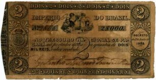 Geldschein, 2 Mil Reis, 1.6.1833