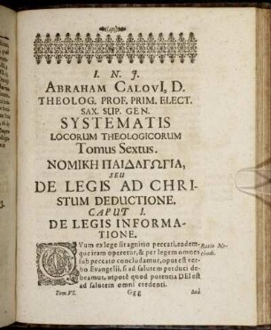 Tomus Sextus.