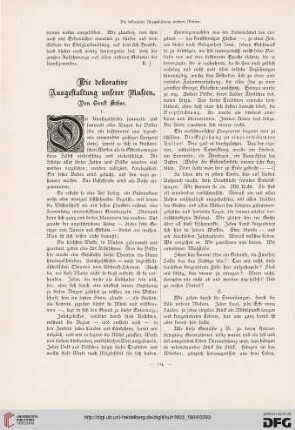 Die dekorative Ausgestaltung unserer Museen