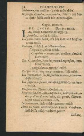 Caput nonum. De Lacte.