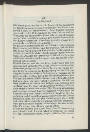 XI. Landwirtschaft