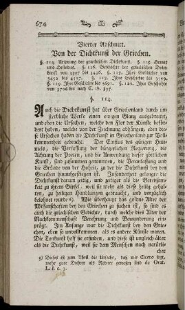 Vierter Abschnitt. Von der Dichtkunst der Griechen