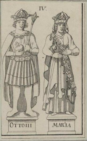Doppelbildnis des Kaisers Otto III. und seiner legendarischen Gemahlin Maria
