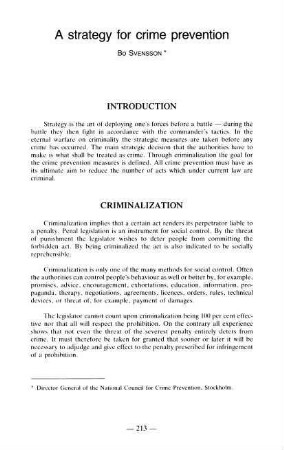 213-232, 2. A strategy for crime prevention